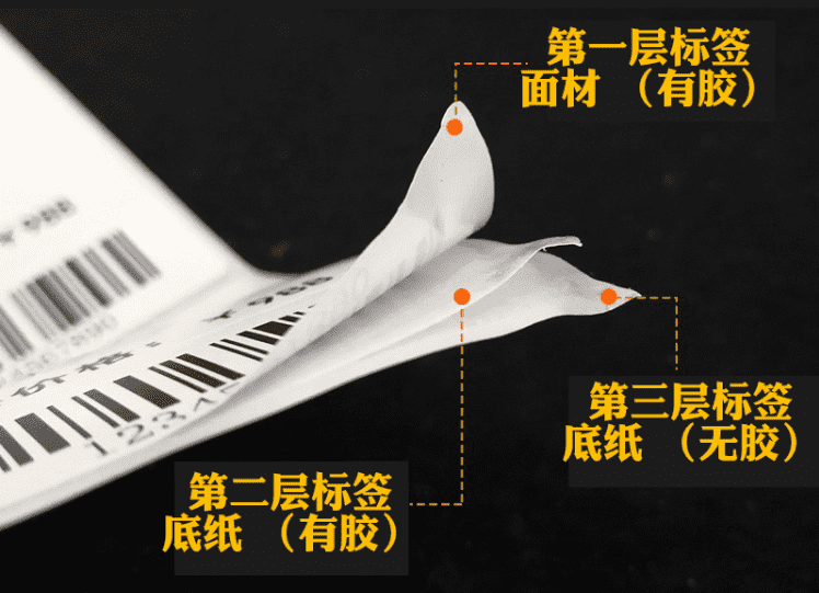 雙層銅版紙三層不干膠標簽紙 雙層銅版紙三層不干膠標簽紙